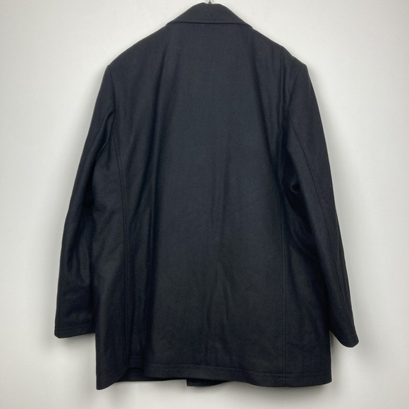 Michael Kors Mens Classic fit Double Breasted Peacoat Coat 48R Black E121842 - Picture 14 of 14